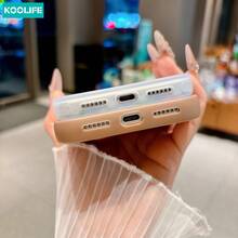Koolife 1pc Matte White Magnetic Wireless Charging Phone Case, PC+TPU Full Coverage Anti-Drop Shell, Built-In Lens Protection, Anti-Fingerprint Matte Texture, For IPhone 18 Pro/18 Pro Max/17/17 Pro/17 Pro Max/17 Air/16/15/14/13/12/11 - White - View 5