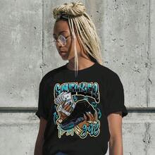 Dunkare Sneaker Match Graphic T-Shirt For Men And Women - Retro Gamma Blue 11s Streetwear | Unisex, Regular Fit, Vintage Style Y2K - 白色 - 運動鞋女孩金錢塗鴉 - 查看 6