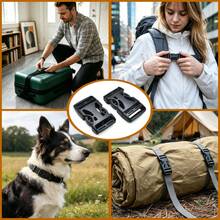 HSDOUBLE 2pcs/Pack 15mm-50mm Plastic Single-Side Adjustable Buckle, Heavy Duty Quick Release Buckle, For Backpack Belt Dog Collar Accessories - Plastic Buckle - View 7
