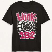 Camiseta de manga corta 2024 Blink 182, Camiseta Blink 182 One More Time, Ropa para adolescentes y niñas, Camisetas para niños y niñas, Ropa para niñas jóvenes, Conjuntos familiares a juego, Ropa de anime, Regalo para niños y niñas, 100% algodón. - Negro 3 - Ver 6