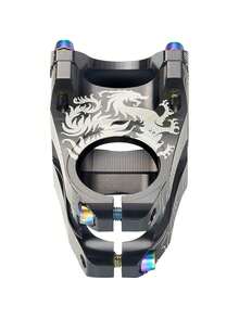 Handlebar Mounting Stem, Aluminum Alloy Riser, Ultralight Mountain Bike Short Handlebar Riser, Bicycle Handlebar Accessories. - 黑色 - 查看 3