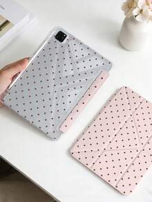 1 ốp lưng acrylic trong suốt họa tiết chấm bi hồng, in hai mặt, có khe cắm bút tích hợp, vỏ acrylic trong suốt cao cấp chống cong vênh, chống trầy xước, chống rơi vỡ, chân đế gập 8 nấc điều chỉnh được, nam châm/tự động bật/tắt màn hình, ốp lưng máy tính bảng kiểu dáng thanh lịch/lãng mạn (Không bao gồm máy tính bảng, một số mẫu có khung viền ống kính) - Nhiều màu - Xem 7