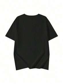 Short Sleeve T-Shirt, Round Neck, Vogue Print, Women's Colors, Men's T-Shirt, Tops, Sweatshirts For Women, Y2k T-Shirt Shirt - 黑色 - 查看 5