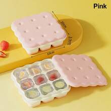 New PP Pressed Ice Tray With Lid, Cookie Ice Tray, Refrigerator Freezing Mold - 藍色 - 查看 6