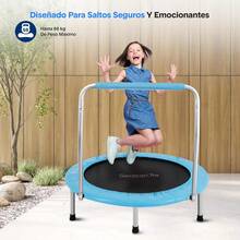 SereneLife Portable And Foldable Trampoline - 36" Rebounder For Home Use, Body Exercise And Fitness - Updated Version - SLSPT365 MUVR - Light Blue - View 5