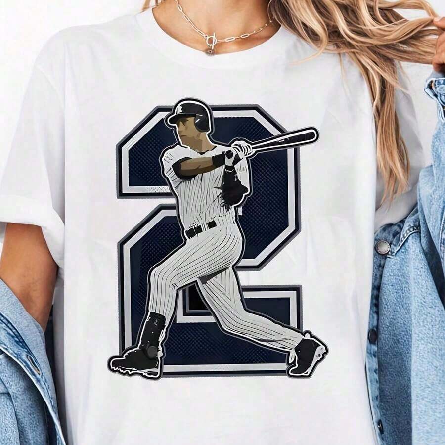 Cute Premium Unisex Casual T-Shirts, New York City T-Shirt, Baseball T-Shirt, New York City T-Shirt - 白色 33 - 查看 1