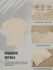 New Arrival 2026: Orange Mug Print T-Shirt "Iced Coffee And Sunshine" | Women's Clothing, Loose Fit, Summer Tops, Spring Style, Cozy Aesthetic T-Shirt, Soft And Breathable Fabric, Fashionable 100% Cotton, Women's Everyday Graphic Print T-Shirt - 杏子 2 - 查看 2