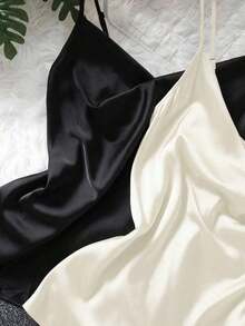 Clasi Camisola de cuello drapeado de 2 piezas para mujer para el verano - Albaricoque - Ver 4