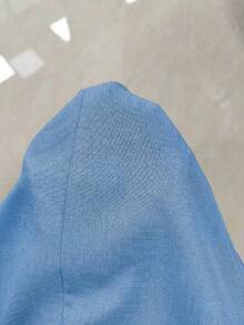 Blazer de lino de 3/4 de manga con cintura ajustable, diseño de botones, adecuado para ir al trabajo, eventos formales, fiestas elegantes, ropa de oficina - Primavera, Verano, Otoño - Azul 3 - Ver 7