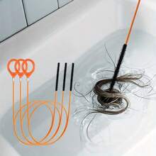 1pc Extra Long Stainless Steel Drain Unclogging Hook With Nylon Coating - Suitable For Bathroom Sink, Bathtub And Shower Drains - A - View 8
