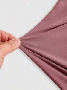 Camiseta de tirantes ajustada de un solo color con 3 formas de usar para mujeres - Rosa vieja - Ver 10