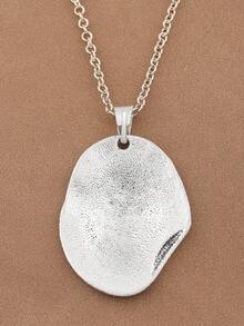 SUPBORA 1 Stück modischer silberner/matter goldener asymmetrischer geometrischer Anhänger Kette Statement Halskette für Frauen für den täglichen Gebrauch - Gold und Silber - Übersicht 6
