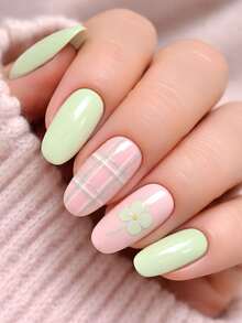 VOKY 8pcs Candy Color Nail Polish Set, Includes Base Coat And Top Coat, Easy To Apply, Nail Art Set, Professional Manicure Set, Perfect For Beginners - Multicolor - View 4