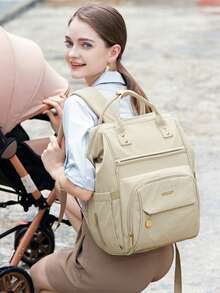 Large Capacity Minimalist Mommy Backpack, Maternity Hospital Bag For Nursing Bottles And Diapers - Multicolor - View 10
