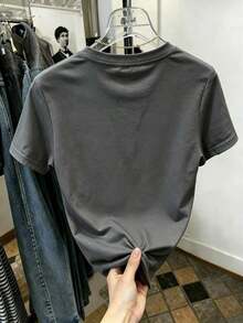 2026 New Cotton-shirtCamiseta de manga corta para mujer, adecuada para uso diario, salidas casuales, paseos y viajes, con estampado de texto de California, Los Ángeles, año 1989, Oeste y Estados Unidos, cuello redondo, sin bolsillos, sin cremalleras, sin botones, fabricada en poliéster, estilo casual deportivo y retro, para primavera y verano. Envío nacional.Lightweight Cotton - Negro - Ver 4