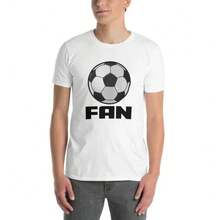 Camiseta unisex de manga corta para fanáticos del fútbol - Negro - Ver 1