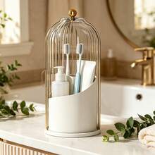 Hộp đựng đồ trang điểm, chăm sóc da và trang sức dung tích lớn, hộp đựng đồ trang trí bàn làm việc thanh lịch. - Nhiều màu - Xem 3