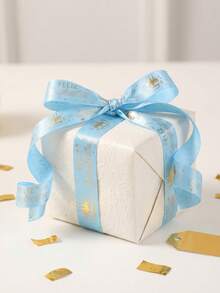 2.5cm Polyester Birthday Cake Ribbon, Gift Box Packaging Woven Ribbon, Party Baking Decor DIY Ribbon Craft Supplies - Multicolor - View 7
