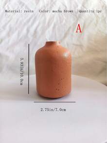1個/3個組米色樹脂花瓶裝飾，現代波希米亞家居風格，創意書架、書桌裝飾花瓶，適用於裝飾餐桌、客廳、書房、走廊和臥室，適合情侶、畢業、婚禮和節日裝飾的理想禮物 - 摩卡棕 - 查看 7