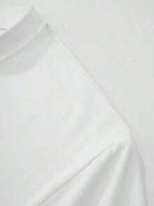1 pieza de camiseta casual de manga corta con cuello redondo y estampado de la bandera de EE.UU.para hombre, 180 g, 100% algodón. - Blanco - Ver 5