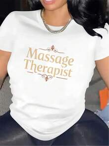 Polyester T-Shirt For Massage Therapists: Durable, Lightweight, Ideal For Spa Environments, Comfortable Fit, Perfect For Professional Use In Relaxation Rooms, Soft Fabric, Stylish Design. - 白色 - 查看 7