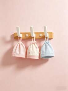 1pc Baby Room Storage Rack | 0-6 Years Infants & Moms | Natural Solid Wood Base + Thickened ABS Hooks, No Burrs, For Clothes, Stable Load-Bearing | Baby Room Wall-Mounted Hooks, Can Hang Baby Hats, Bibs, Aprons, Clothes, Towels, Drill-Free Installation, Space-Saving, Suitable For Baby Room, Children's Room Walls | Children's Solid Wood Wall-Mounted Hook Rack | Baby Room Clothing Storage, Towel Hanging, Wall Organization, All Seasons - Multicolor - View 8