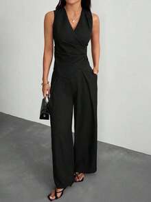 Trajes de mujer, elegantes para ir al trabajo en otoño/invierno - Negro - Ver 5