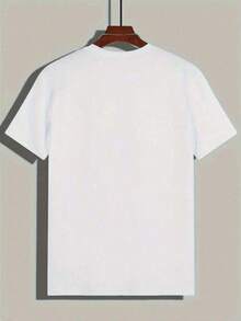 1 Piece Women's Vintage Style T-Shirt With Lottery Rose Graphic Print, 220g, Crew Neck, 100% Cotton, Urban Style - 白色的 - 查看 2