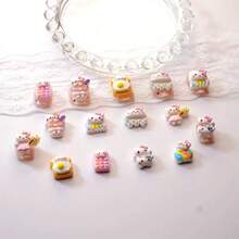 SANRIO 20/50件混合卡通美甲装饰贴纸，可爱粉色多巴胺猫咪美甲贴和DIY手机壳配件 - 彩色 - 查看 3