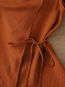 Nueva llegada Camiseta sin mangas con diseño único para mujeres, primavera/verano - Naranja - Ver 4