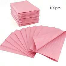 20pcs Disposable For Nail Art Tattoo Table Mat, Absorbent Leak Proof Tattoo Workbench Cover, Soft Salon Towel For Nail Artists, Tattoo Artists And Piercing Studios - Pink - View 8