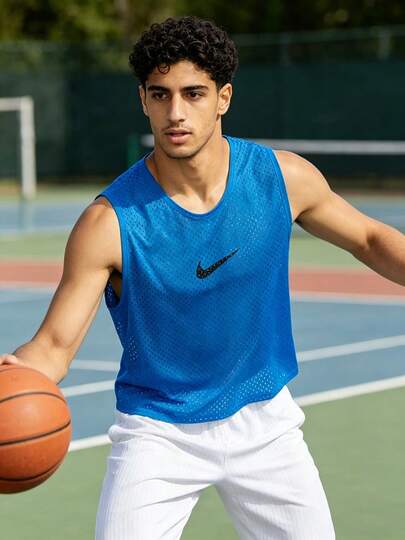 Nike Áo vest nam UNKDF TRAINING BIB 26, Áo vest không tay thoáng khí và thoải mái dành cho tập luyện thể thao, thể dục và chơi bóng (IR8437-406)