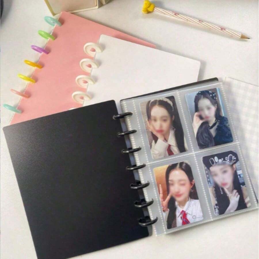 K-Pop Star Photo Card Album, Fits 3-Inch (Approx. 7.6cm) Photo Cards, A5 Size Idol Card Sleeves Suitable For DIY Collection, Anime, Manga, Instant Photo Album - Multicolor - View 1