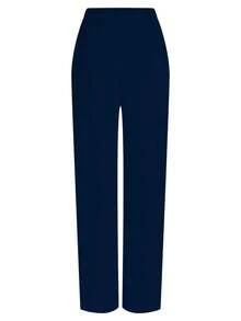 Conjunto de 2 piezas con top de manga corta con cuello en V blanco con bolsillo y diseño de oreja colgante, estampado de mariposa y flores, y pantalón recto para mujer, uniforme de enfermera de primavera/verano, conjunto casual, uniforme - Azul - Ver 6