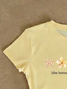 Blusa de talla grande, estampado de flores, atuendo casual para mujer, top casual, camiseta gráfica, ropa de verano, blusa de playa de verano para mujer, atuendo de playa, camiseta de playa, camiseta de mujer, regalo para la hermana, top Y2K - Multicolor 4 - Ver 4