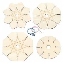 5pcs/Pack Wooden Round Bracelet Weaving Board, DIY Handmade Bracelet Crafting Tool - Bracelet Weaving Board - View 6