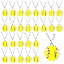 Ecation - Collar deportivo de baloncesto, sóftbol, 24 piezas, joyería de baloncesto, softbol, cadena de fanáticos deportivos, regalo para amantes del baloncesto - como en la foto - Ver 7