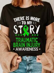 Hay Más En Mi Historia Camiseta - Regalo de Concientización sobre TBI Playera - Negro - Ver 1