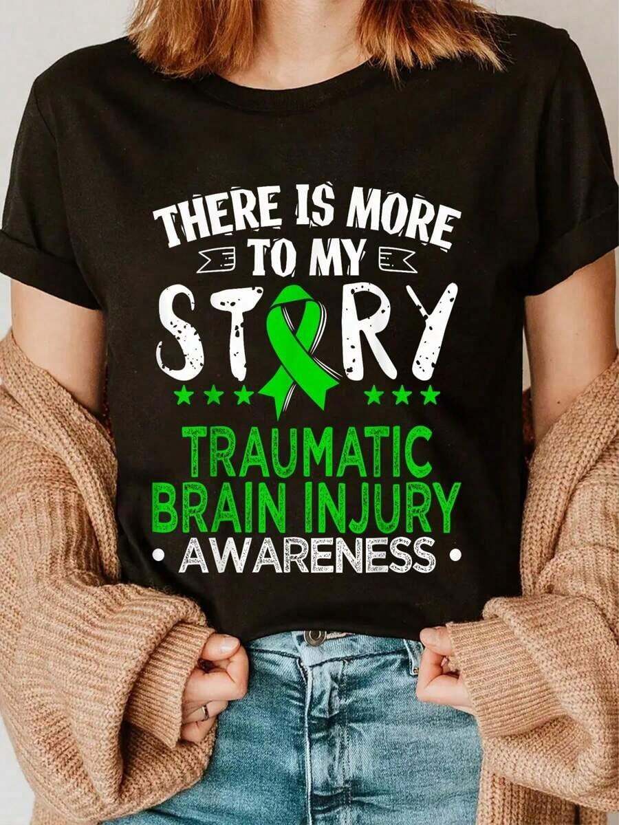 Hay Más En Mi Historia Camiseta - Regalo de Concientización sobre TBI Playera - Negro - Ver 1