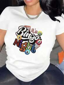 Under The Radar Short Sleeve T-Shirt For Bingo Night At Home | Durable And Comfortable, Ideal For Living Room Activities, Soft Fabric, Stylish Design, Perfect For Casual Wear, Lightweight And Breathable Top, Crew Neck, Medium Stretch Fabric, Vintage Street Style Print Unisex Loose Cotton Short Sleeve Crew Neck T-Shirt - 白色 - 查看 7