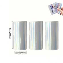 Giấy in nhiệt tự dính màu bạc ánh kim, dạng cuộn liên tục, 50mm x 3.5m/cuộn, nhãn dán nhiệt lấp lánh cầu vồng, mã vạch, thiết kế logo tùy chỉnh DIY, tương thích với máy in mini C9/X5/X6/T02/M02 - Xem 4