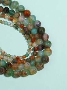 1 Hebra de Cuentas de Malaquita Natural 4/6/8/10/12mm, Adecuadas para Hacer Pulseras de Jade, Collares, Brazaletes, Joyas y Accesorios - Multicolor - Ver 8