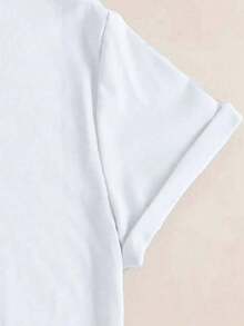 Mexican Basic YOKASA Camiseta de mujer de manga corta y cuello redondo. Estampado de cerezas y mariposas. 1 pieza, 180g Pure Heavy, 95% poliéster 5% spandex - Camiseta unisex de manga corta, cuello redondo, estilo vintage urbano, de algodón suelto. Nuevo lanzamiento. - Blanco - Ver 5