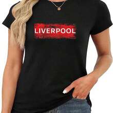 Playera de mujer 100% algodón manga corta diseño ajustada transpirable para verano - Negro - Ver 1
