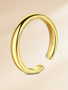 Juego de anillos para dedo del pie de mujer en color dorado, joyería de pie delgada para la playa, anillos abiertos ajustables para el verano - Dorado - Ver 7