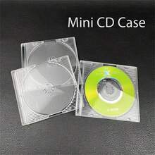 5 hộp đựng đĩa CD/DVD bằng nhựa trong suốt 3 inch, mỗi hộp 8cm. - Xem 1