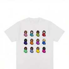 Drake Certified Lover CLB Black Hip Hop Graphic Tee With Crew Neck And Colorful Characters, Unisex Regular Fit For Men And Women, Washable For Everyday Wear And Special Occasions, Hip Hop Tee. 220G Essential Unisex Cotton T-Shirt, 220g Of Unique Softness. Designed To Fit All People, Men And Women Alike. Durable, High-Quality Fabric, Ready For Any Cut, Delicate To The Touch But Built To Last. Lightweight Tops For Women, Perfect For Fall Outfits, Vacation Wear, And New Year's Costumes. - 白色 - 查看 1