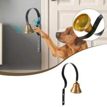 Dog Training Doorbell, Hanging Copper Bell For Potty Training, Pet Door Bell For Dogs To Ring To Go Outside, Easy Install Wall Mounted Pet Training Accessory - Black - View 3