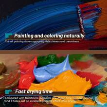 Oil Paint, 20 Bright Oil Colors With High Saturation, 50ml Large Capacity Tubes, Faster Drying Time With Creamy Texture And Consistency Artists, Students, Beginners - Multicolor-02 - View 10