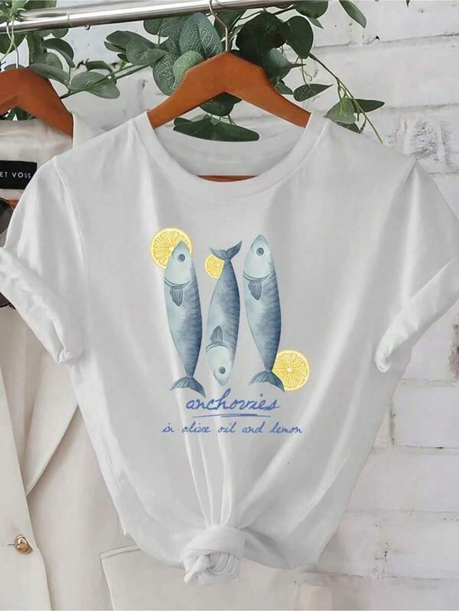 Camiseta de mujer con estampado gráfico de Venecia, Italia, de cuello redondo, informal, de manga corta, parrimavera y verano